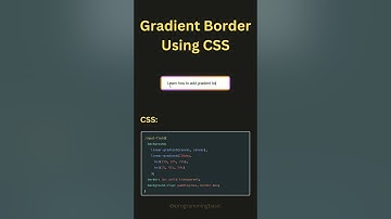 create gradient border using html css #csstutorialscool #cssmcq #csstips #css3