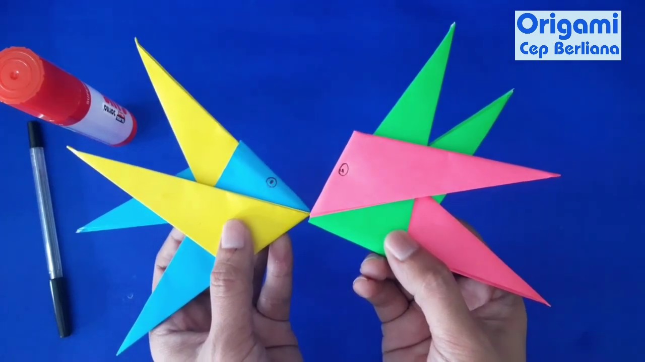 Origami  Ikan  Hias Manfish Slayer ll Cara  Melipat Kertas ll 