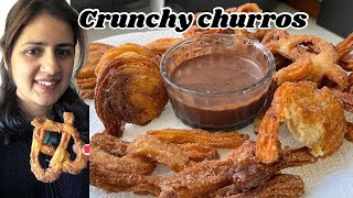 CRUNCHY CHURROS RECIPE | COATED WITH CINNAMON SUGAR | 5 INGREDIENT SNACK