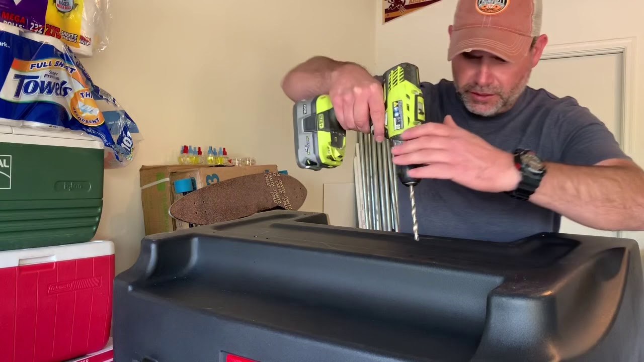 How to install cargo box , Cabelas trail tamer atv/utv box, install