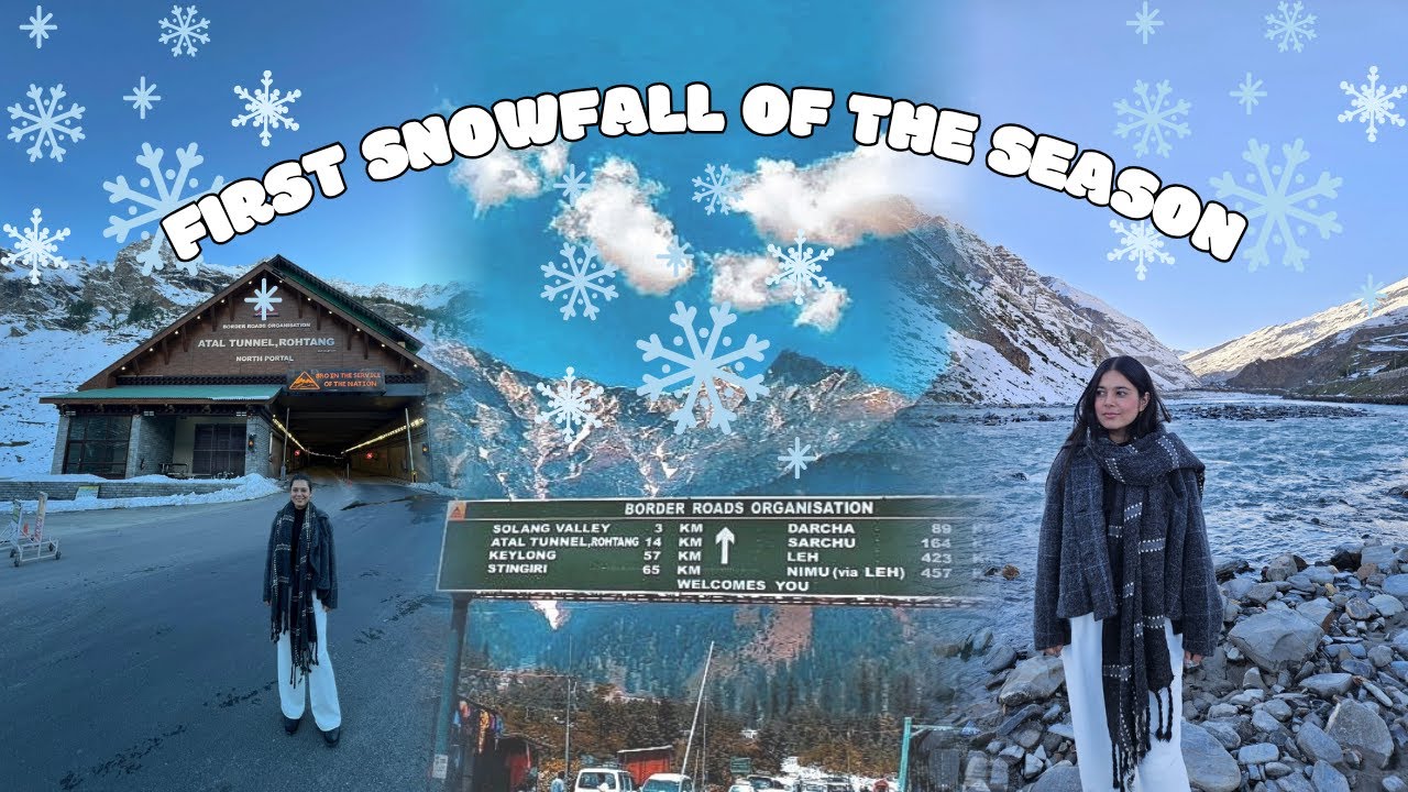Es Season Ki Pehli Barf || Manali || Sissu || Atal Tunnel ❄️ ⛄️🫶🏻