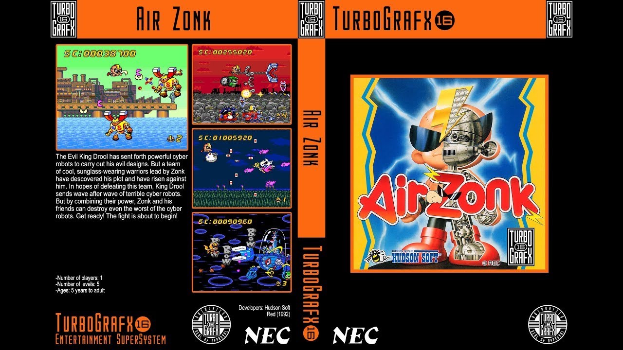 Air Zonk // PC Engine // Longplay // Walkthrough // 1440p, 60 fps
