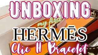 HERMES CLIC H BRACELET PM UNBOXING | Hermes Clic H Bracelet PM Rosegold hardware | splendid_lush