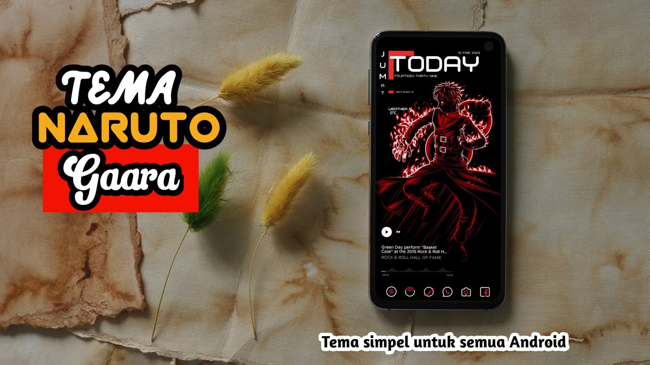 Auto Keren !!! Tema Anime Naruto | Gaara Untuk Semua Android - Nova Launcher Setup 2023
