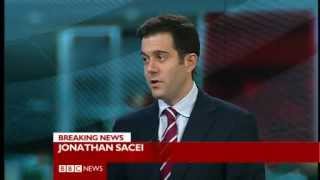 Jonathan Sacerdoti on BBC News discussing the killing of Ahmed Jabri, head of Hamas' military w