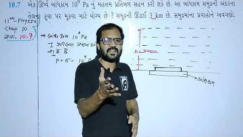 EXERCISE 10.7 PHYSICS  CLASS 11 BY SOHAM SIR AARADHYA CLASSES GUJRATI MEDIUM