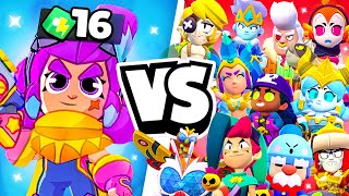 SHELLY SQUAD BUSTERS con 16 POWER UPS vs TODOS LOS BRAWLERS😍
