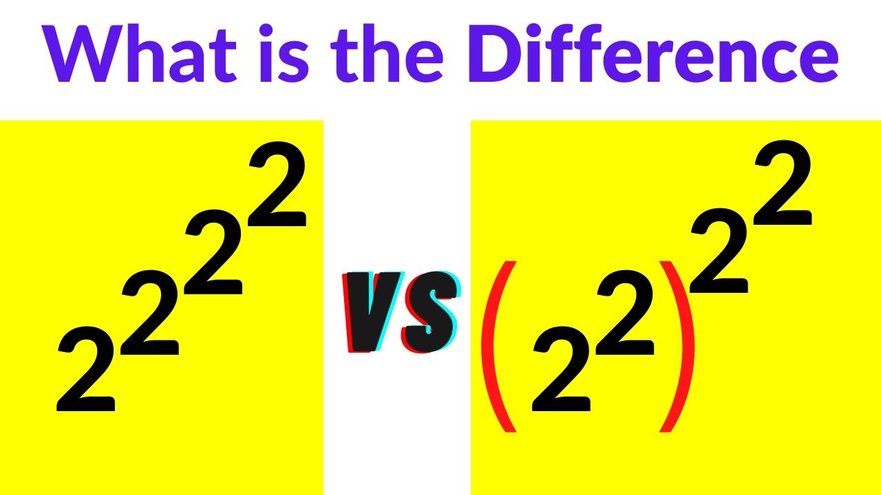 Difference Between Exponents (with or without bracket) How to Find