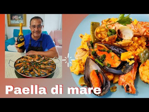 Paella spagnola di pesce e verdure fatta in casa - YouTube