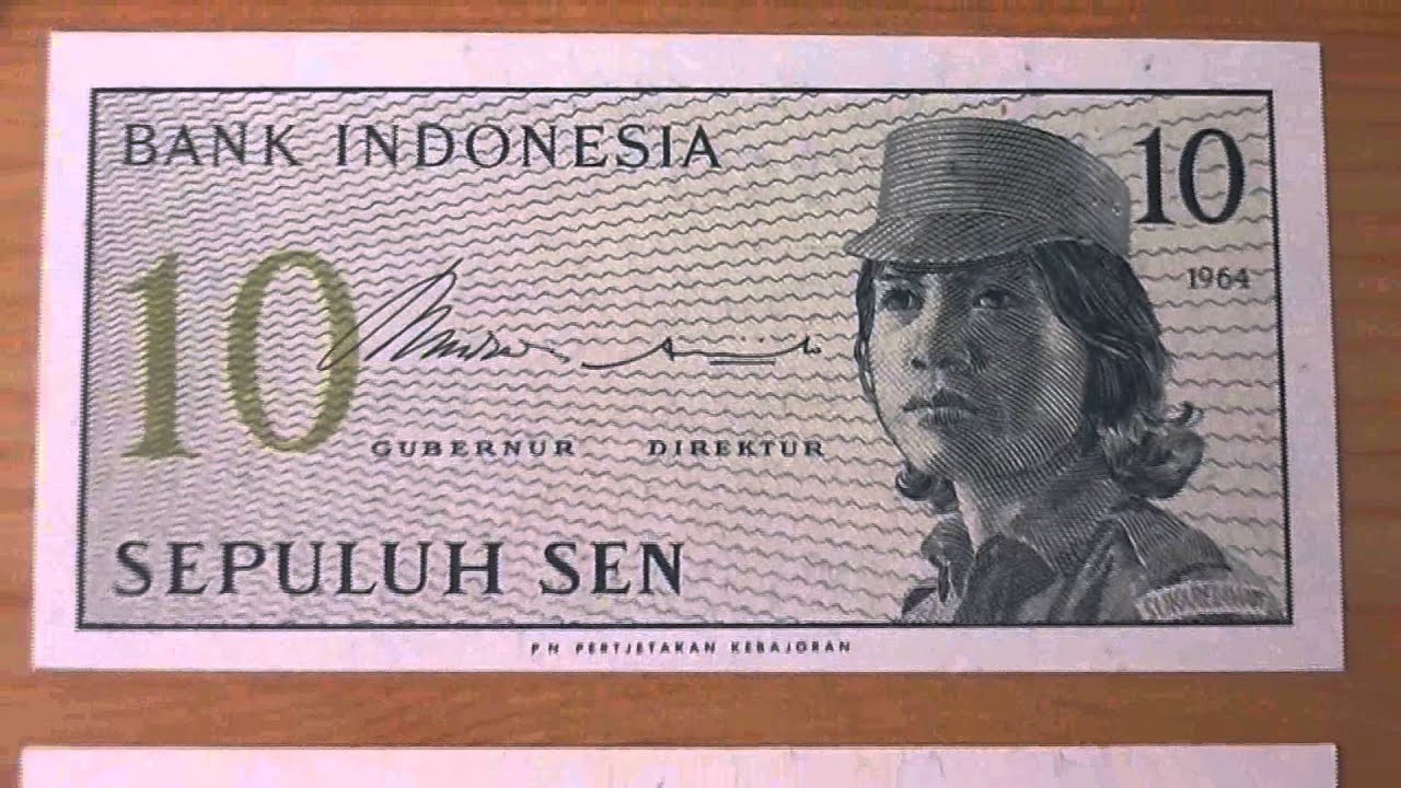 Money of the Bank Indonesia - The 10 Sepuluh Sen papermoney note - YouTube
