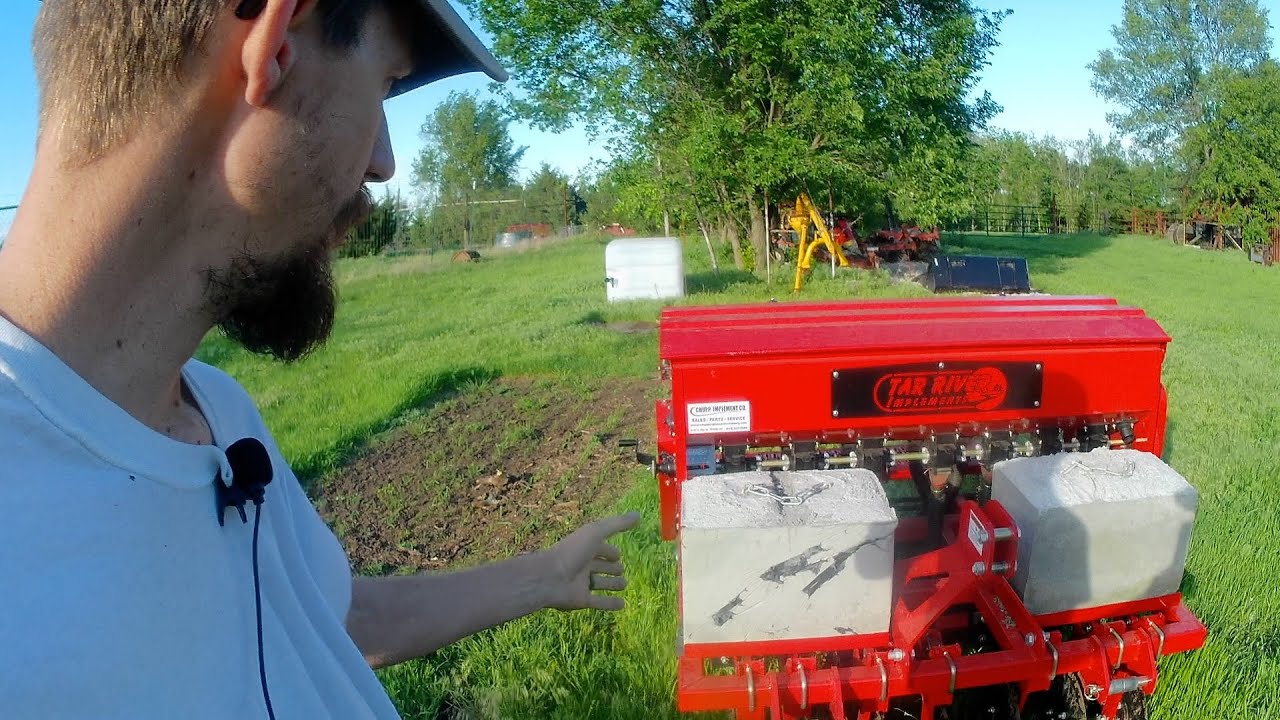 Huge improvement to the Tar River SAYA-505 No Till Drill! Adding weight blocks. #hunting  #foodplot