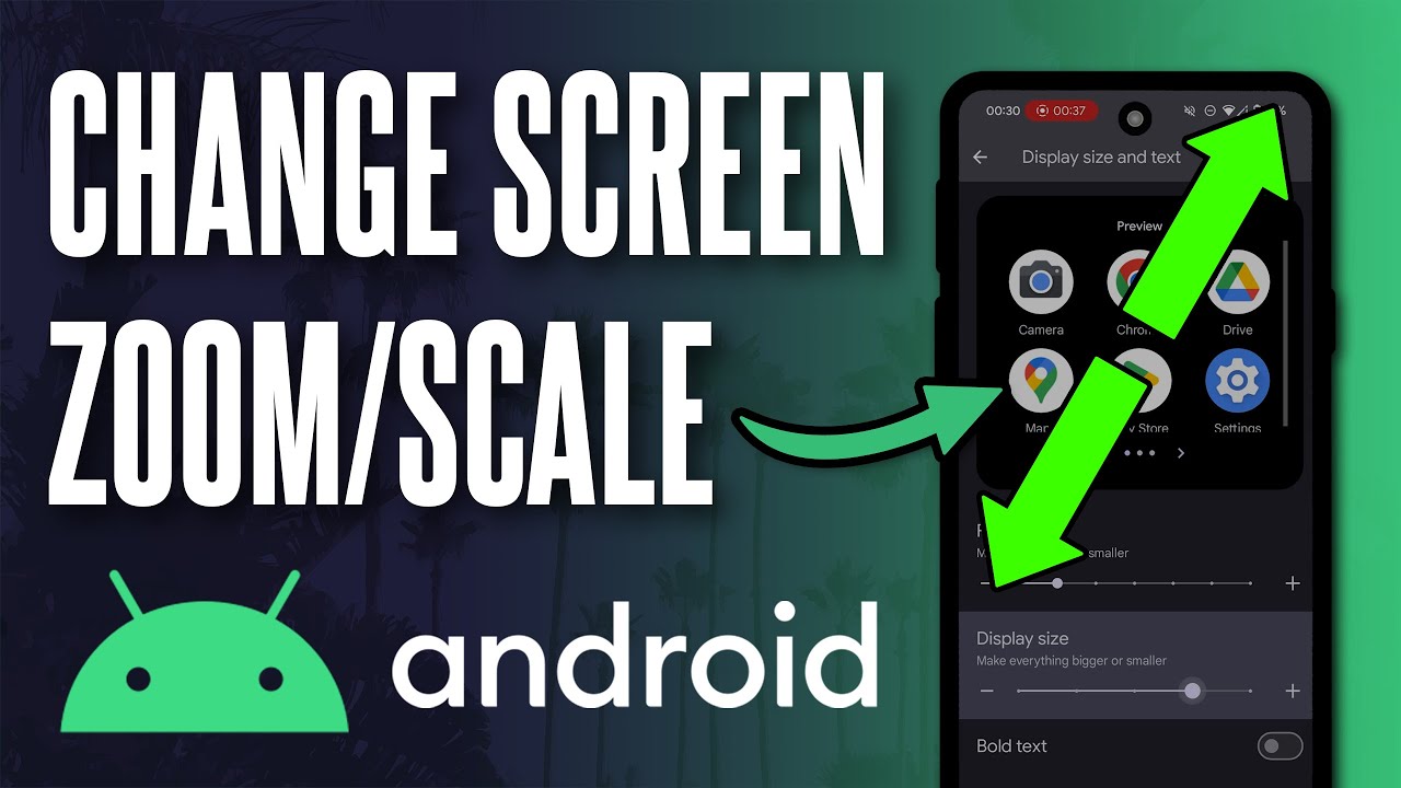 How to Change Screen Zoom/Scale on Android Phone - YouTube