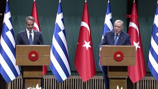 Cumhurbaşkanı Erdoğan ve Yunanistan Başbakanı Miçotakis'ten Ortak Basın Açıklaması