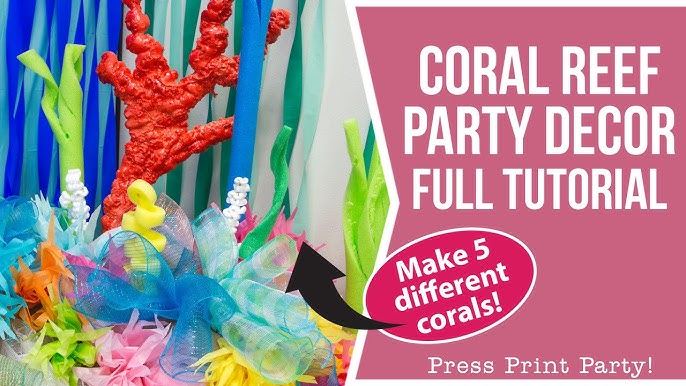 How to make Seaweed decorations for mermaid/ under the sea party