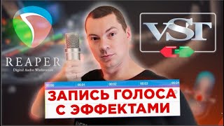 Запись голоса с эффектами (VST плагинами) в Reaper