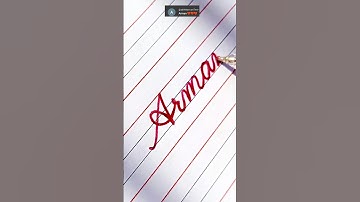Arman- Writing beautiful name in cursive handwriting 🖋️✨#handwriting #cursive #shorts