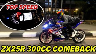 TOP SPEED ZX25R 300CC TEMBUS 212 KM/JAM  🔥GAS BELUM MENTOK