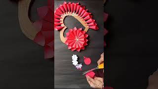 Awsome heart❤ wallhanging idea/ with paper craft | #craft  #shortsviral#ytshorts#homedecor#diy