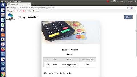 Credit Management System | JSP  | Java project Overview