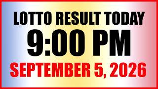 Lotto Result Today 9pm Draw September 5, 2026 PCSO News