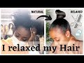 RELAXING MY NATURAL 4B/4C HAIR AFTER 2 YEARS ||FINALLY RELAXED