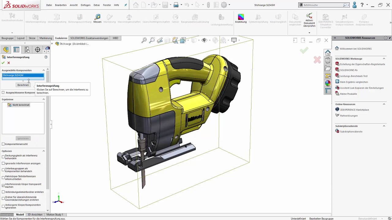 Solidworks Baugruppen Interferenzen Isolieren Youtube