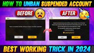 How To Unban Free Fire ID 2024 | Free Fire ID Suspended Problem Solution | Recover Banned ID