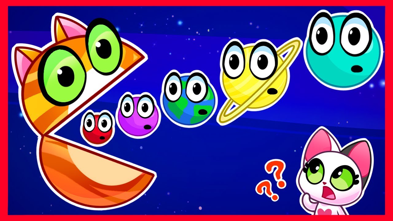 Download 🌎🪐🌍  NEW! Planets size. Hungry Planets 🪐  Back To School 🌎🪐🌍 Toddler video by Purr-Purr