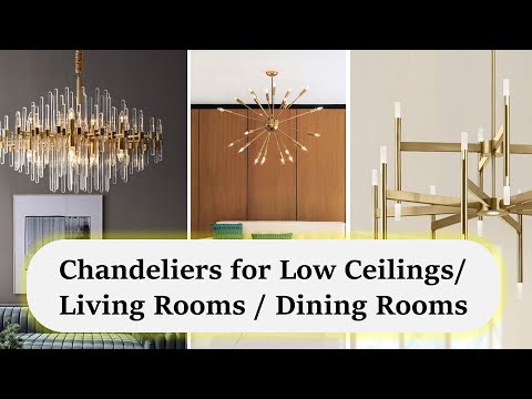 Video: Chandelier in the interior of the living room. Chandeliers in a modern interior