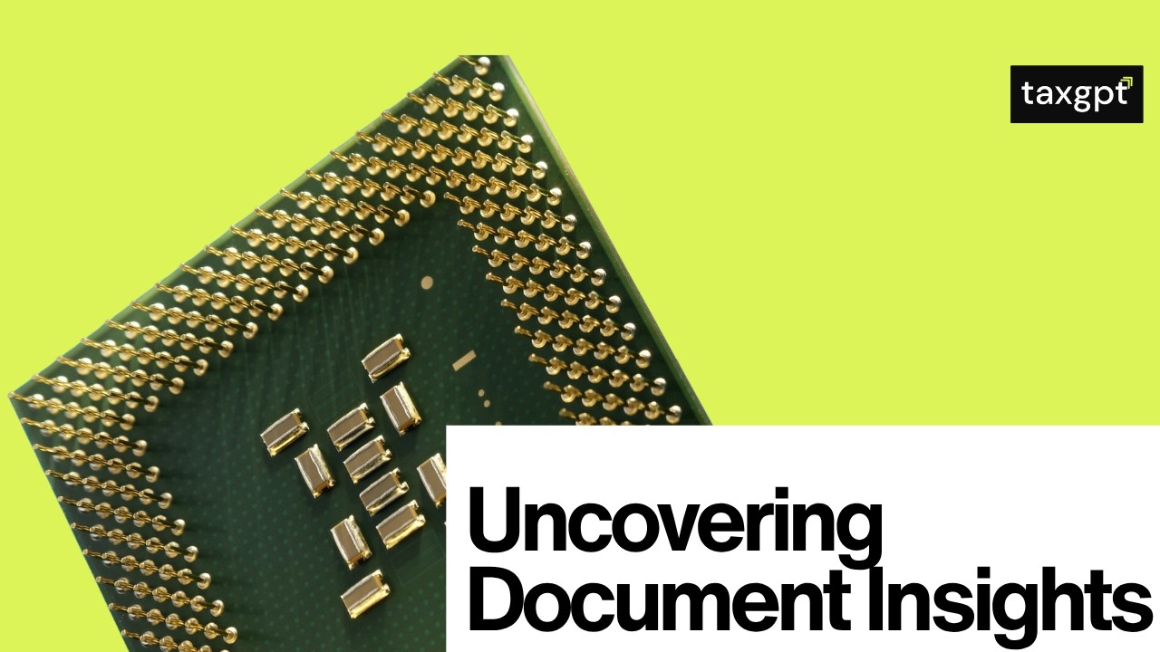 Upload Tax Documents for Personalized Research | TaxGPT Document Analysis