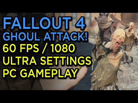 Fallout 4 Feral Ghouls Attack - 1080p/60fps Ultra Settings PC Gameplay