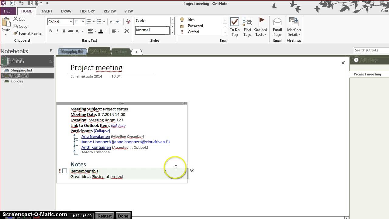 How to Use OneNote and Outlook to Take Meeting Minutes - YouTube