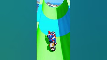 GTA V SPIDER-MAN, Stunt Car Racing Challenge (Euphoria Physics, Fails, Jumps, Funny Moments)