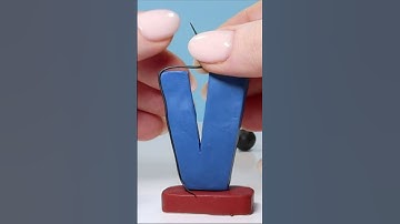 Making V Alphabet Lore tutorial Dimia clay #shorts