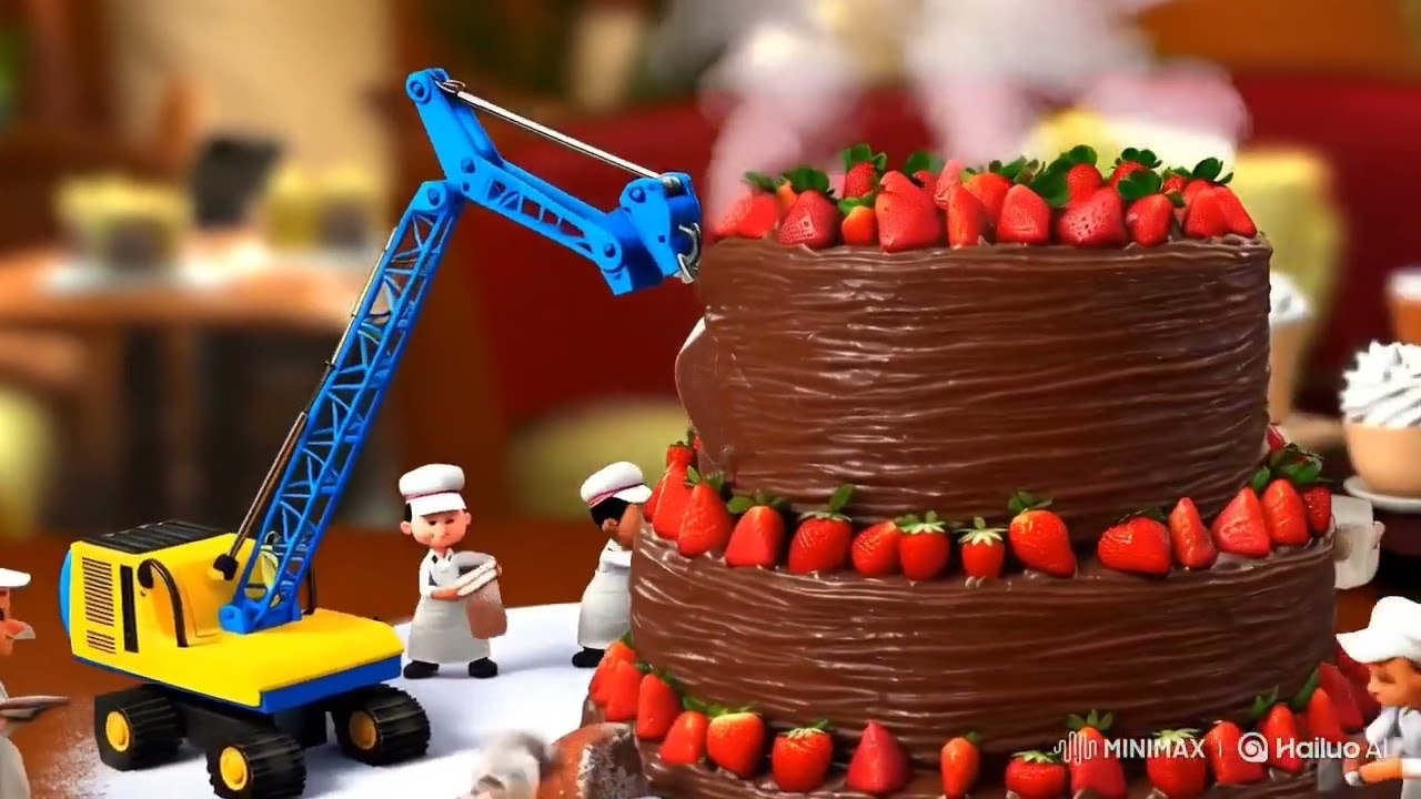 A little worker created cake |