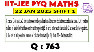 A circle C of radius 2 lies in the second quadrant and touches both the coordinate axes. Let r be