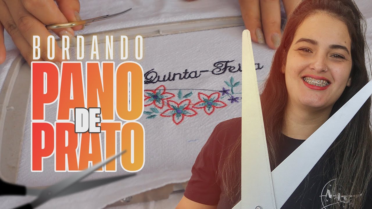 Como BORDAR PANO DE PRATO || Free Hand Bordados