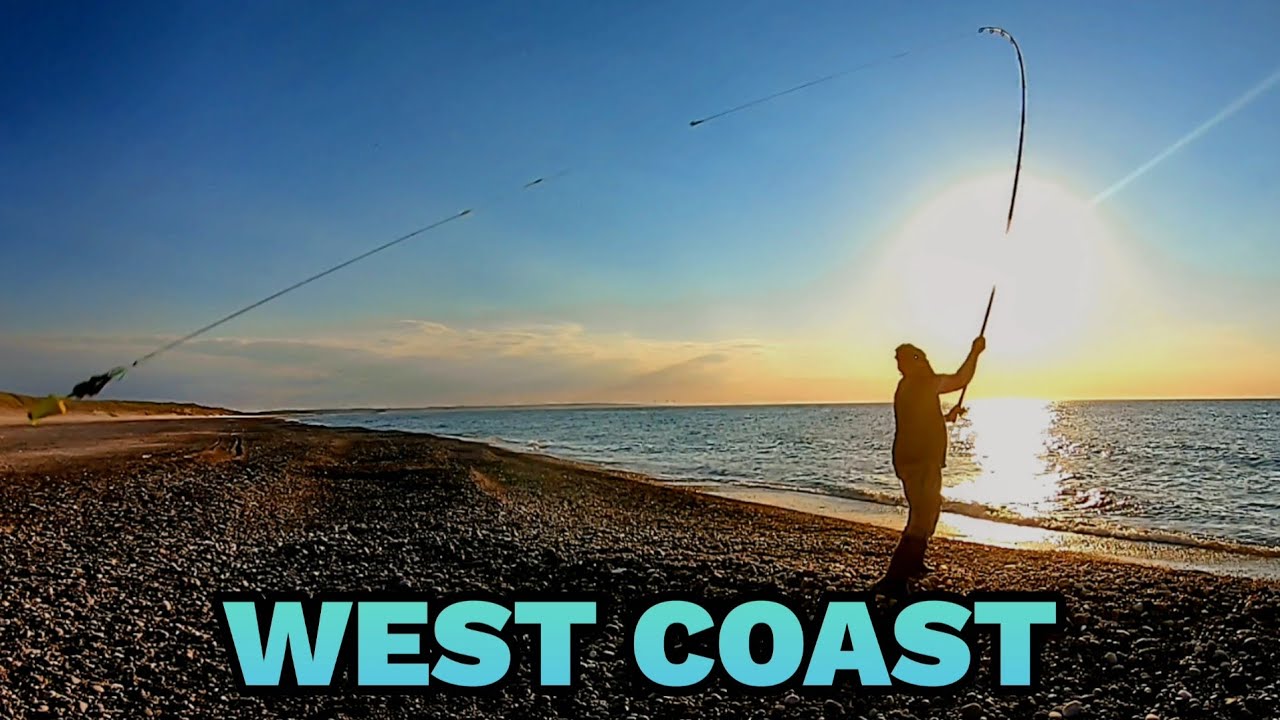 Surf casting on Denmark's west coast 