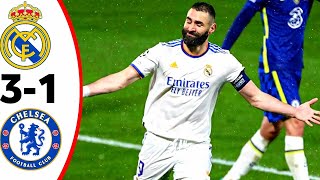 ملخص مباراة ريال مدريد وتشيلسي 3-1 اليوم 2022/4/6 دوري أبطال أوروبا