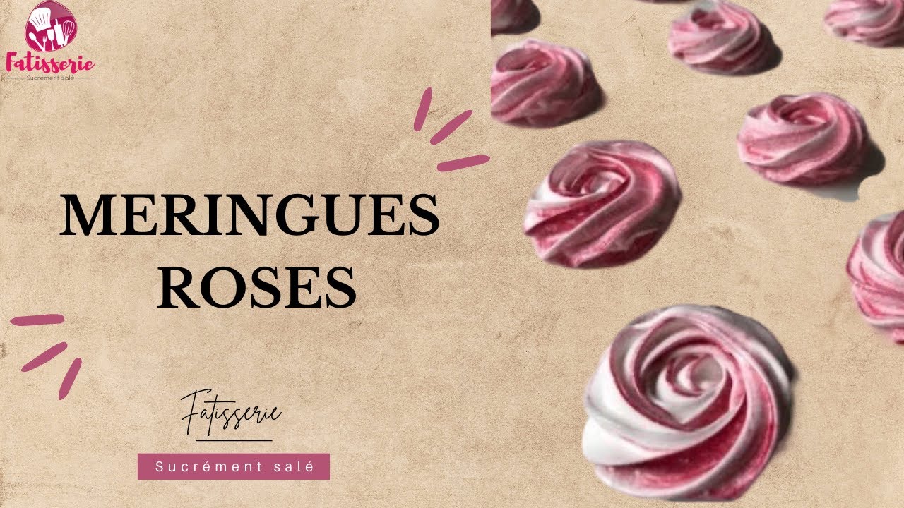 Meringues en forme de rose - YouTube