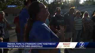 Friends Family strangers come together at prayer walk for Chris Gradoville