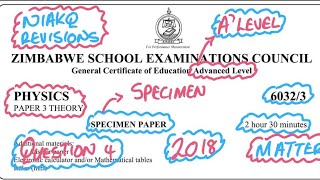 2018 A LEVEL PHYSICS SPECIMEN P3 HARDEST MATTER QUESTION EXPLAINED (ZIMSEC)