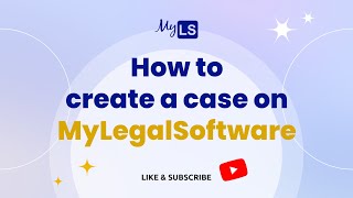 How to create a case on My Legal software screenshot 3