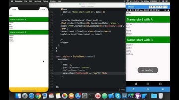 React Native SectionList || Mobile app development with React native