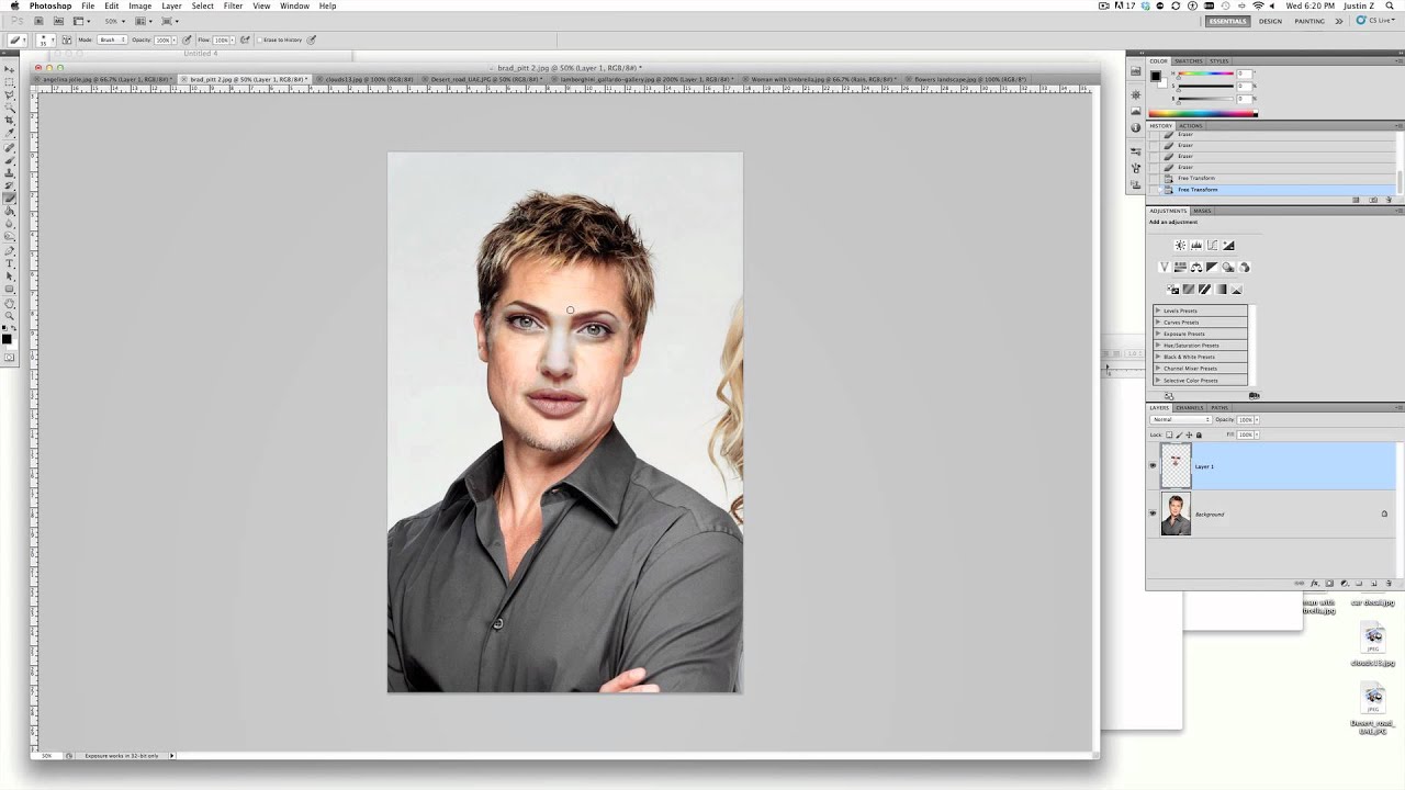 Photoshop A Face Onto Another Face YouTube Photoshop A Face Onto Another Face YouTube
