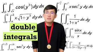 How to evaluate double integrals (& how to change the order of integration) 10 examples, calculus 3