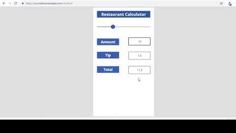 PowerApps Restaurant Calculator