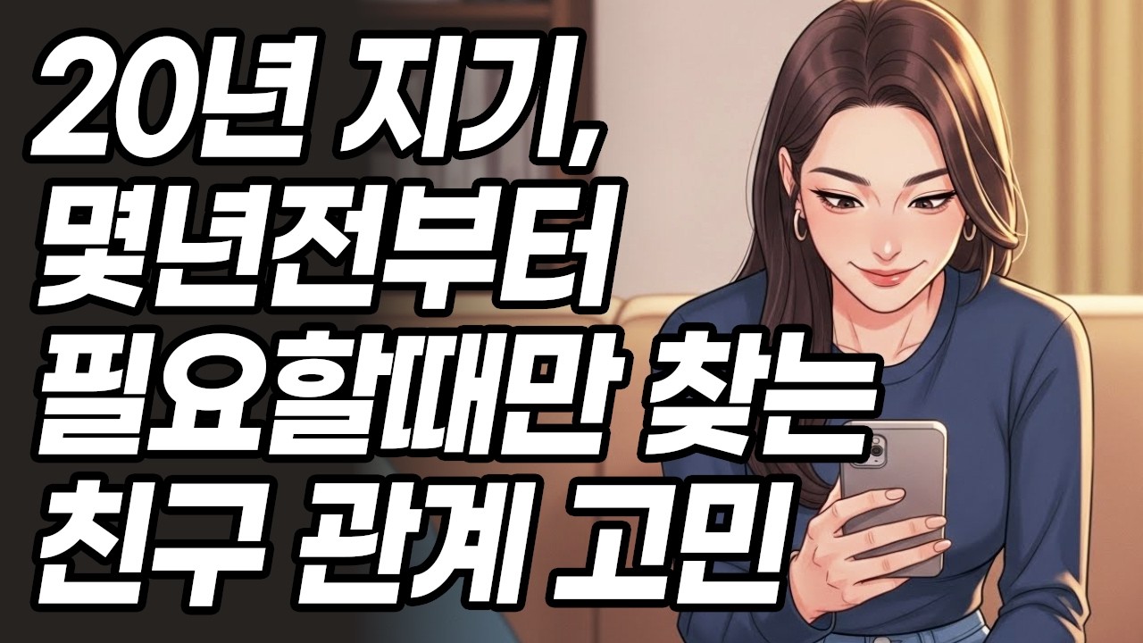 고민사연, 20년지기인데 몇 년전부터 필요할때만 찾는 친구 어쩌죠? | 인간관계