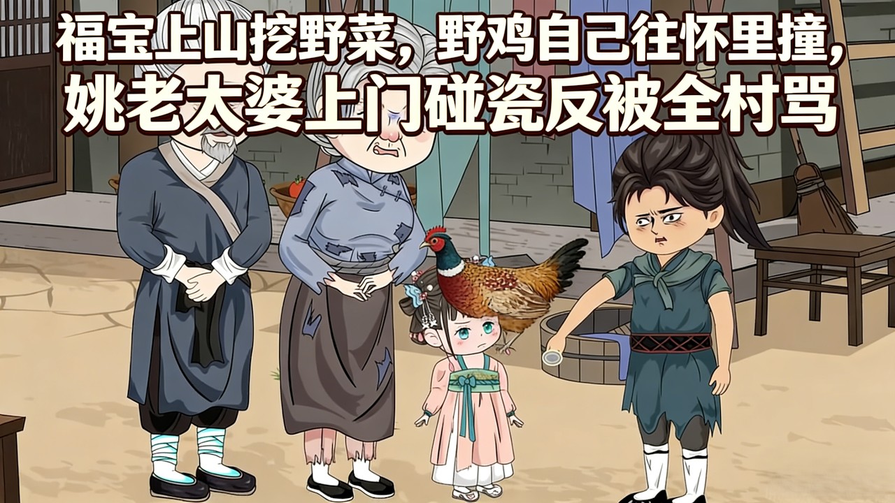 全村都嫌她是掃把星，福寶一進嚴家就旺門，姚家反倒倒霉不斷。#沙雕动画 #沙雕剧情 #搞笑 #animation #動漫