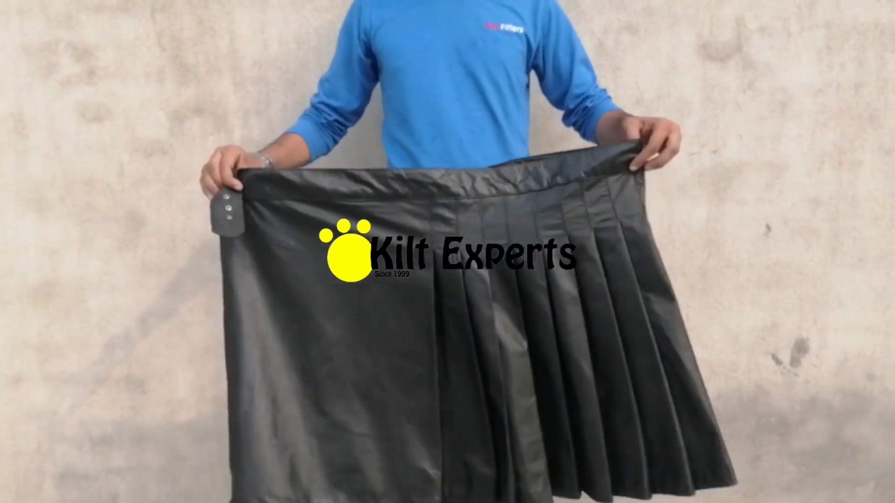 Men Scottish Style Leather Kilt By Kilt Experts